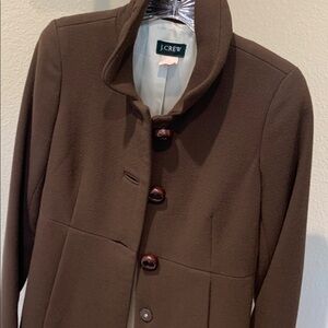 J. Crew Women's Chocolate Brown Uptown Coat. EUC